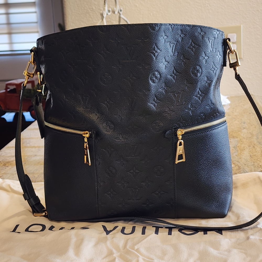 Louis Vuitton Monogram Empreinte Melie Black Shoulder Bag SD3199 Excellent